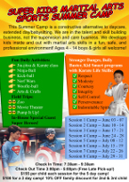 Kids Martial Arts Summer Camp Back 2019