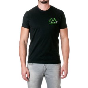 adult black martial art t-shirt front